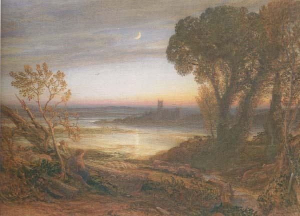 Samuel Palmer The Curfew  or The Wide Water d Shore china oil painting image